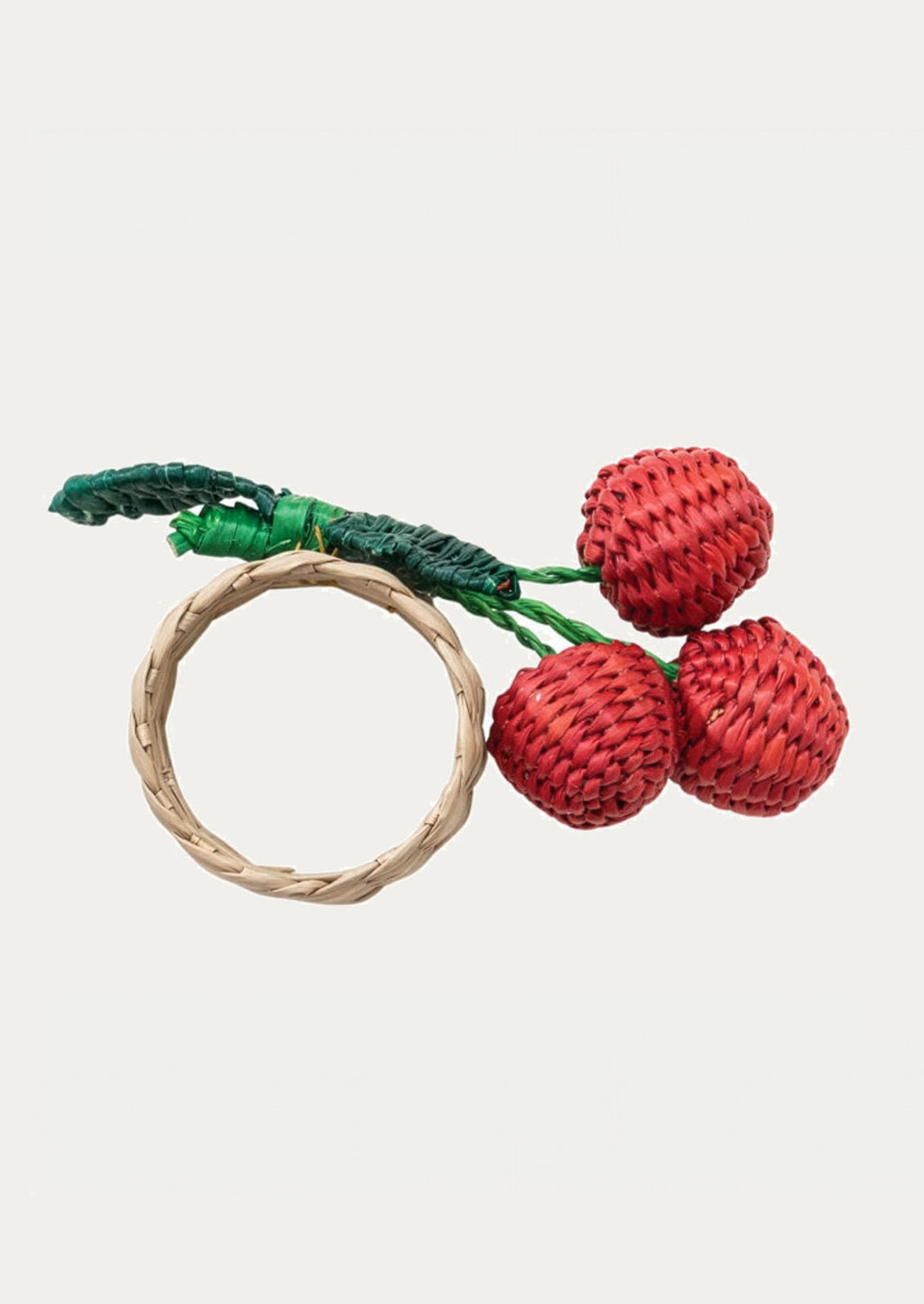 Cherry Seagrass Napkin Rings