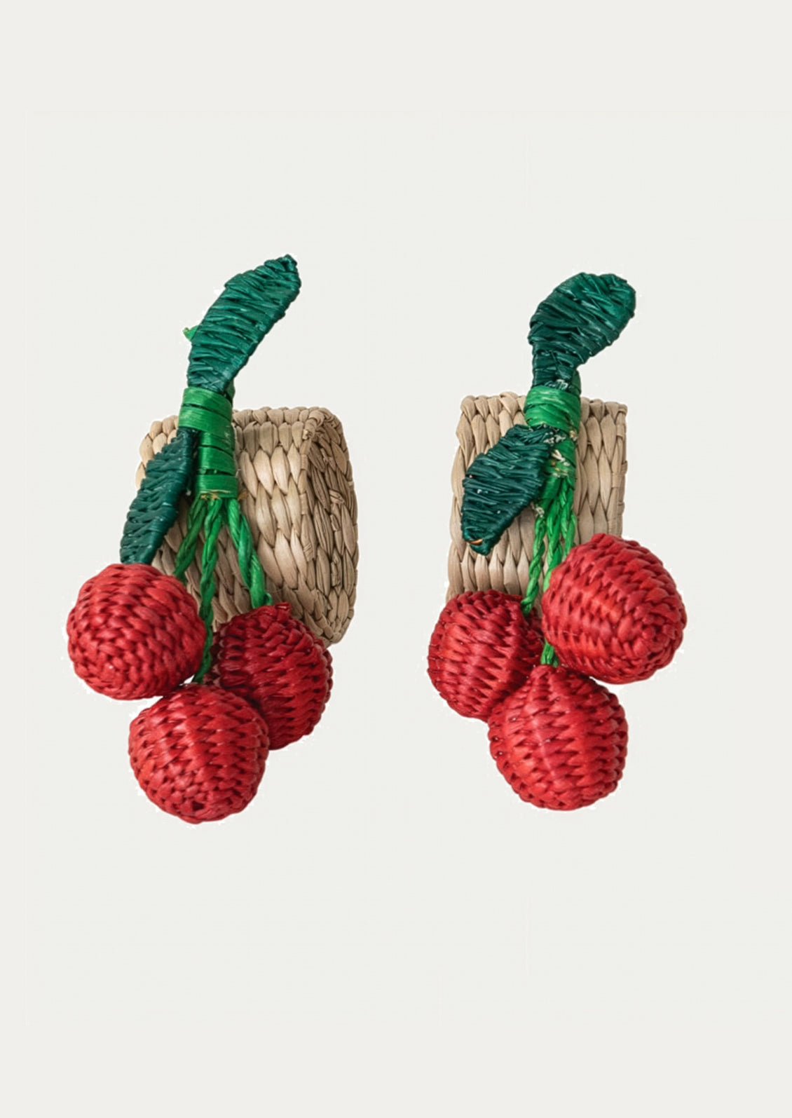 Cherry Seagrass Napkin Rings